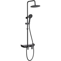 Смеситель Lemark Tropic LM7012BL для ванны и душа, с верхней душ.лейкой тропический дождь черный LM7012BL