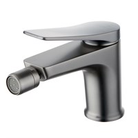 Смеситель для биде Lemark Bronx LM3708GM, с донным клапаном, графит LM3708GM
