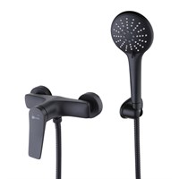 Смеситель Lemark Bronx LM3703BL, для душа, с душевым гарнитуром, черный LM3703BL
