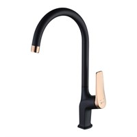 Смеситель Lemark Bronx LM3705BLR, для кухни, черный/золото LM3705BLR