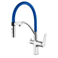 Смеситель Lemark Comfort LM3074C-Blue, для кухни с подключением к фильтру с питьевой водой, хром/синий LM3074C-Blue