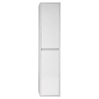 Пенал Dreja  INSIGHT, 35 см, подвесной, универсальный, 2 дверцы, 4 стеклянные полки, белый глянец (99.9201)