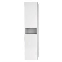 Пенал Dreja  PERFECTO, 35 см, подвесной/напольный, универсальный, 2 дверцы, push-to-open, 4 стеклянные полки, белый глянец (99.0809)