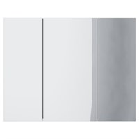 Зеркальный шкаф Dreja  ALMI, 90 см, 3 дверцы, 6 стеклянных полок, белый (99.9012)