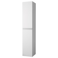 Пенал Dreja  GRACE, 35 см, подвесной/напольный, правый, 2 дверцы, 4 стеклянные полки, белый глянец (99.0907)