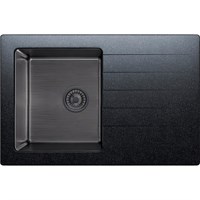 Кухонная мойка Tolero Twist TTS-760 №911 76 BlackEdition 581418, Черная 581418