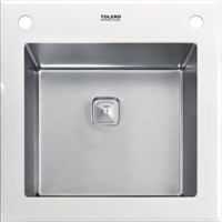 Кухонная мойка Tolero (Ceramic Glass TG-500W Белая) (241978)