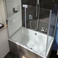 Шторка на ванну Jacob Delafon Capsule 120x140 E6D128-GA профиль Хром стекло прозрачное E6D128-GA