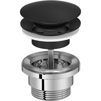 Донный клапан Jacob Delafon Noivelle Vague E30536-BLV click-clack Черный матовый E30536-BLV