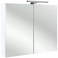 Зеркальный шкаф Jacob Delafon Rythmik 80 EB796RU-G1C с подсветкой Белый глянец EB796RU-G1C