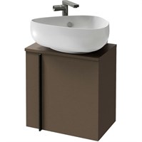 Тумба под раковину Jacob Delafon Nouvelle Vague 45 R EB3045D-NR2 подвесная Коричневая кожа EB3045D-NR2
