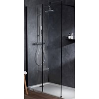 Душевая перегородка Jacob Delafon Serenity 120х200 E14W120-BLV профиль Черный стекло прозрачное E14W120-BLV
