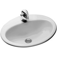 Раковина Jacob Delafon Ovale Dessus 50 E1358-00 Белая E1358-00