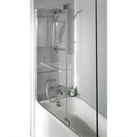 Шторка на ванну Jacob Delafon Bain Douche Neo 100х140 E4931-GA профиль Хром стекло прозрачное E4931-GA