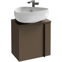 Тумба под раковину Jacob Delafon Nouvelle Vague 45 L EB3045G-NR2 подвесная Коричневая кожа EB3045G-NR2