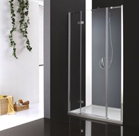 Душевая дверь в нишу Cezares BERGAMO-W-B-13-40+60/30-P-Cr-L профиль Хром стекло рифленое BERGAMO-W-B-13-40+60/30-P-Cr-L