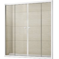 Шторка на ванну Cezares Relax VF-2 150х145 профиль Белый стекло прозрачное RELAX-VF-2-150/145-C-Bi