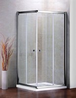 Душевой уголок Cezares Pratico A-2 100x100 профиль Хром стекло прозрачное PRATICO-A-2-100-C-Cr