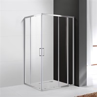 Душевой уголок Cezares Molveno AH-21 100х80 MOLVENO-AH-21-80+20-C-Cr-IV профиль Хром стекло прозрачное MOLVENO-AH-21-80+20-C-Cr-IV