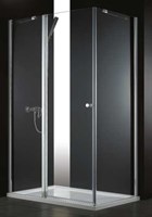 Душевой уголок Cezares ELENA-W-AH-1-90/100-P-Cr-R профиль Хром стекло рифленое ELENA-W-AH-1-90/100-P-Cr-R