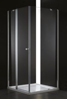 Душевой уголок Cezares Elena W-A-12 100x100 L профиль Хром стекло рифленое ELENA-W-A-12-100-P-Cr-L