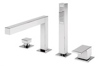 Смеситель на борт ванны Cezares PORTA-BVDM4-NOP Черный матовый PORTA-BVDM4-NOP