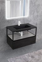 Тумба Cezares Cadro 80 CADRO-80-1C-SO-NR-BLUM подвесная Черная матовая CADRO-80-1C-SO-NR-BLUM