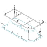 Каркас для ванны Cezares METAURO CORNER-MF 161х63 Серый METAURO CORNER-MF