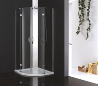 Душевой уголок Cezares Bergamo R-2 Arco 100x100 BERGAMO-W-R-2-100-ARCO-C-Cr-IV IV профиль Хром стекло прозрачное BERGAMO-W-R-2-100-ARCO-C-Cr-IV