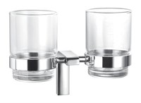Стакан для зубных щеток Cezares Ultima CZR-F-8930A двойной Хром CZR-F-8930A