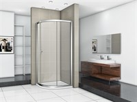 Душевой уголок Cezares Pratico R-1 90x90 профиль Хром стекло текстурное PRATICO-R-1-90-P-Cr