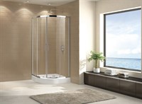 Душевой уголок Cezares Eco R-2 90x90 профиль Хром стекло прозрачное ECO-O-R-2-90-C-Cr