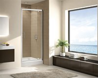 Душевая дверь в нишу Cezares Eco BA-1 80 профиль Хром стекло прозрачное ECO-O-BA-1-80-C-Cr