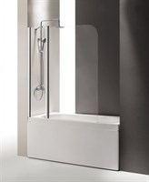 Шторка на ванну Cezares ECO-O-V-11-120/140-C-Cr профиль Хром стекло прозрачное ECO-O-V-11-120/140-C-Cr