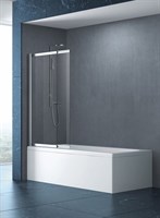 Шторка на ванну Cezares Slider VF-11 90 профиль Хром стекло прозрачное SLIDER-VF-11-90/150-C-Cr
