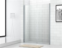 Душевая дверь в нишу Cezares ECO-O-B-2-90-P-Cr профиль Хром стекло рифленое ECO-O-B-2-90-P-Cr