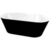 Акриловая ванна BelBagno BB14-NERO/BIA 178x84 без гидромассажа BB14-NERO/BIA