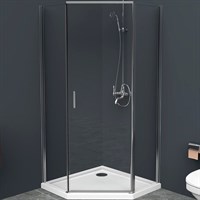 Душевой уголок BelBagno Uno 90х90 UNO-195-P-1-90-C-Cr профиль Хром стекло прозрачное UNO-195-P-1-90-C-Cr