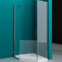 Душевой уголок BelBagno Kraft 80х80 KRAFT-P-1-80-C-Cr-L профиль Хром стекло прозрачное KRAFT-P-1-80-C-Cr-L