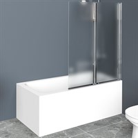 Шторка на ванну BelBagno UNO-V-2-100/150-P-Cr-R профиль Хром стекло рифленое UNO-V-2-100/150-P-Cr-R