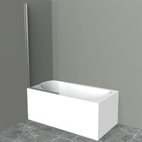 Шторка на ванну BelBagno UNO-V-1-85/150-C-Cr профиль Хром стекло прозрачное UNO-V-1-85/150-C-Cr