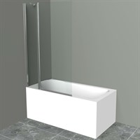 Шторка на ванну BelBagno UNO-V-11-120/150-C-Cr профиль Хром стекло прозрачное