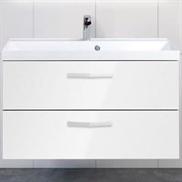Тумба под раковину BelBagno Aurora 90 AURORA-900-2C-SO-BL подвесная Bianco Lucido AURORA-900-2C-SO-BL