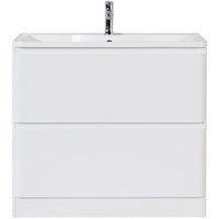 Тумба под раковину BelBagno Albano 90 ALBANO-900-2C-PIA-BL Bianco Lucido ALBANO-900-2C-PIA-BL