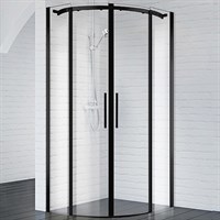 Душевой уголок BelBagno Acqua 90x90 ACQUA-R-2-90-C-NERO профиль Черный стекло прозрачное ACQUA-R-2-90-C-NERO