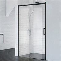 Душевая дверь BelBagno Acqua 140 ACQUA-BF-1-140-C-NERO профиль Черный стекло прозрачное ACQUA-BF-1-140-C-NERO