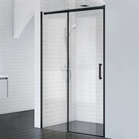 Душевая дверь BelBagno Acqua 140 ACQUA-BF-1-140-C-NERO профиль Черный стекло прозрачное