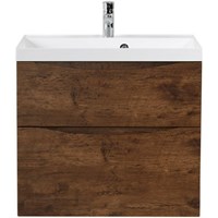 Тумба под раковину BelBagno Marino 70 MARINO-H60-700-2C-SO-RW-P подвесная Rovere Moro MARINO-H60-700-2C-SO-RW-P