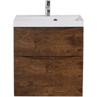 Тумба под раковину BelBagno Marino 60 MARINO-H60-600-2C-SO-RW-P подвесная Rovere Moro MARINO-H60-600-2C-SO-RW-P