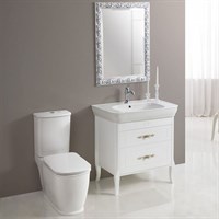 Тумба под раковину BelBagno Prado 80 резные ручки Bianco Laccato Lucido PRADO-800-2C-PIA2-BL